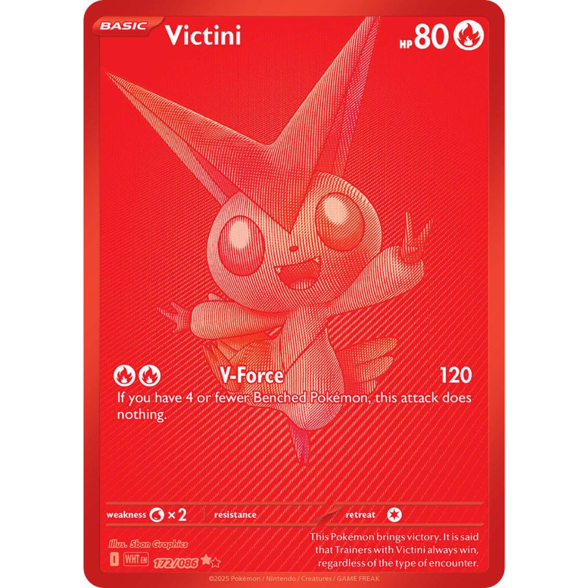 POKEMON TCG - VICTINI 172/086 WHITE FLARE BWR