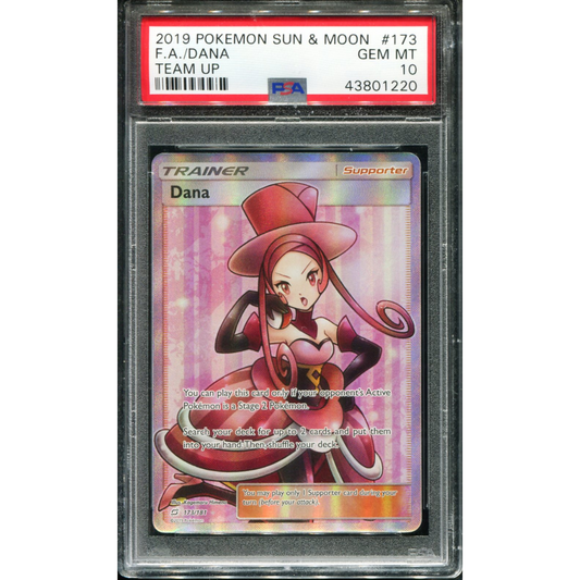 POKEMON TCG - DANA 173/181 POKEMON PSA 10 TEAM UP FULL ART