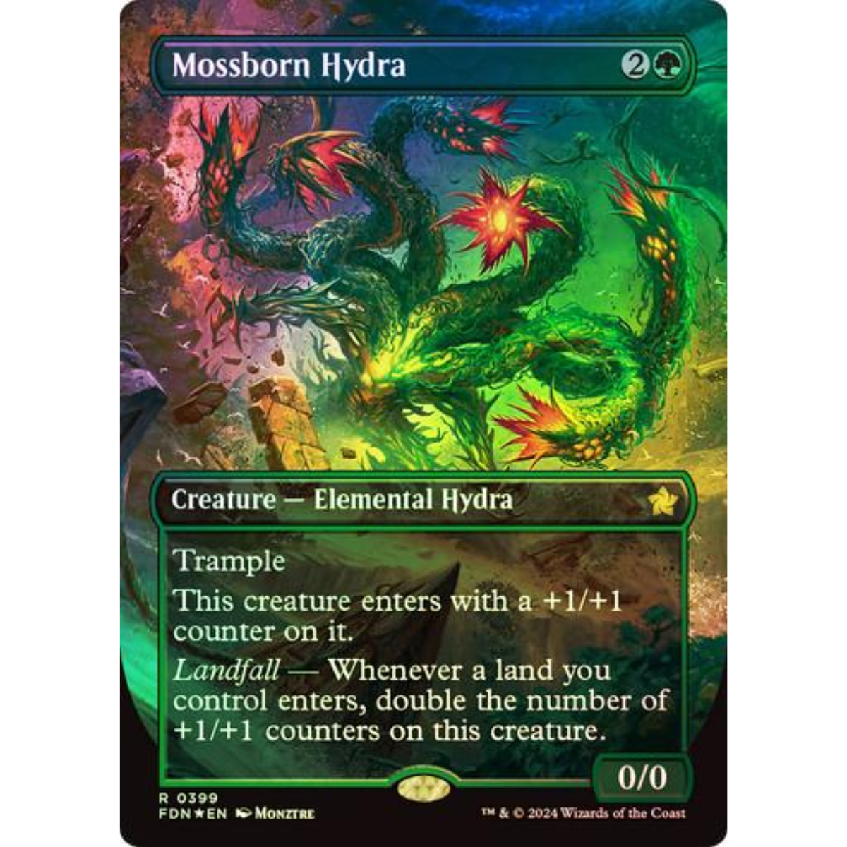 MAGIC THE GATHERING - MOSSBORN HYDRA - FOUNDATIONS - FOIL