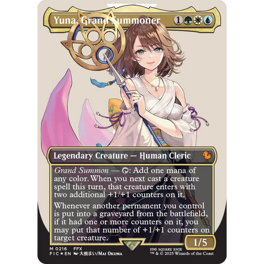 MAGIC THE GATHERING - YUNA, GRAND SUMMONER - FINAL FANTASY COMMANDERS - BORDERLESS