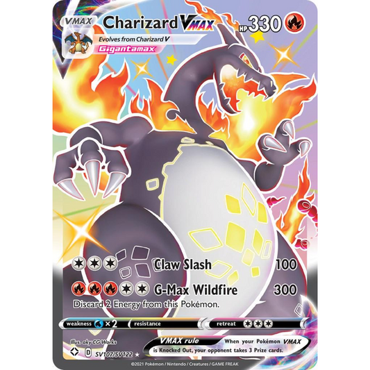 POKEMON TCG - CHARIZARD VMAX SV107/SV122 SHINING FATES FULL ART