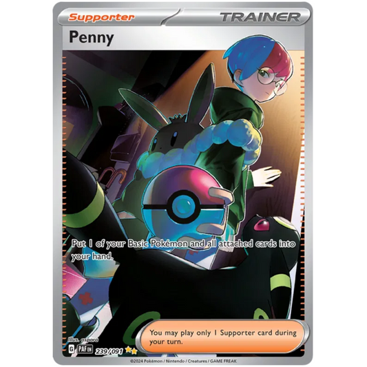 POKEMON TCG - PENNY 239/091 PALDEAN FATES SPECIAL ILLUSTRATION RARE