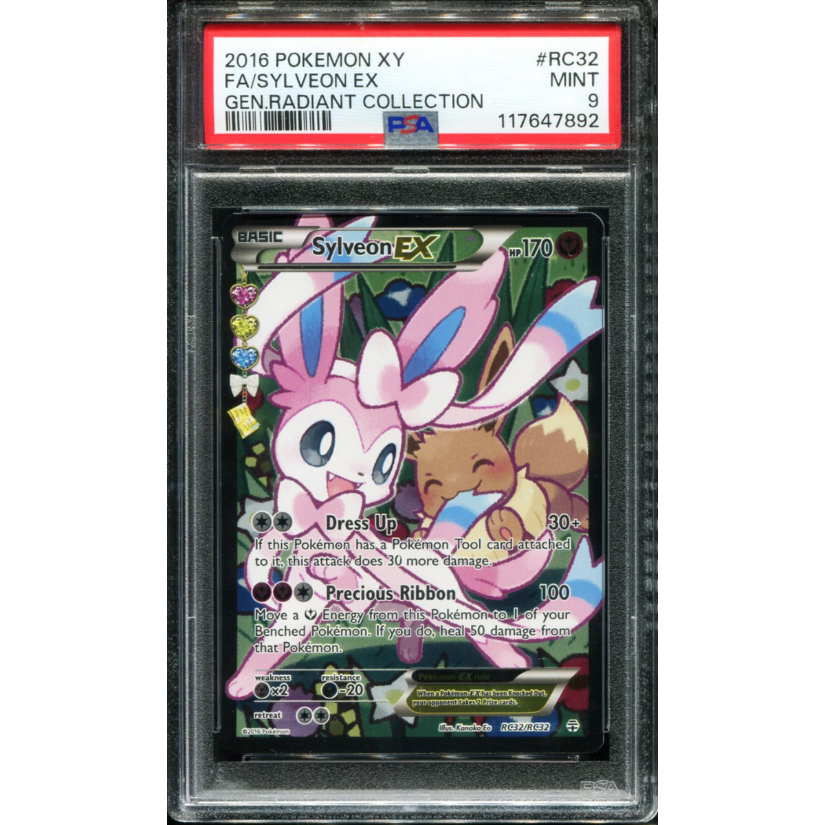 POKEMON TCG - SYLVEON EX RC32/RC32 POKEMON PSA 9 GENERATIONS RADIANT COLLECTION