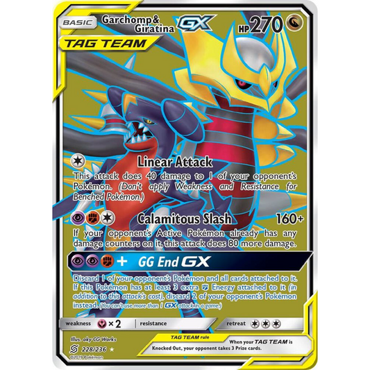 POKEMON TCG - GARCHOMP & GIRATINA GX 228/236 TEAM UP FULL ART