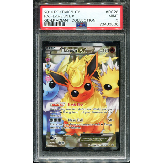 POKEMON TCG - FLAREON EX RC28/RC32 POKEMON PSA 9 GENERATION RADIANT COLLECTION
