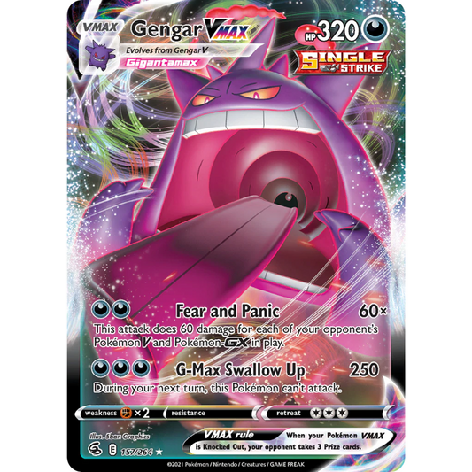 POKEMON TCG - GENGAR VMAX 157/264 FUSION STRIKE ULTRA RARE