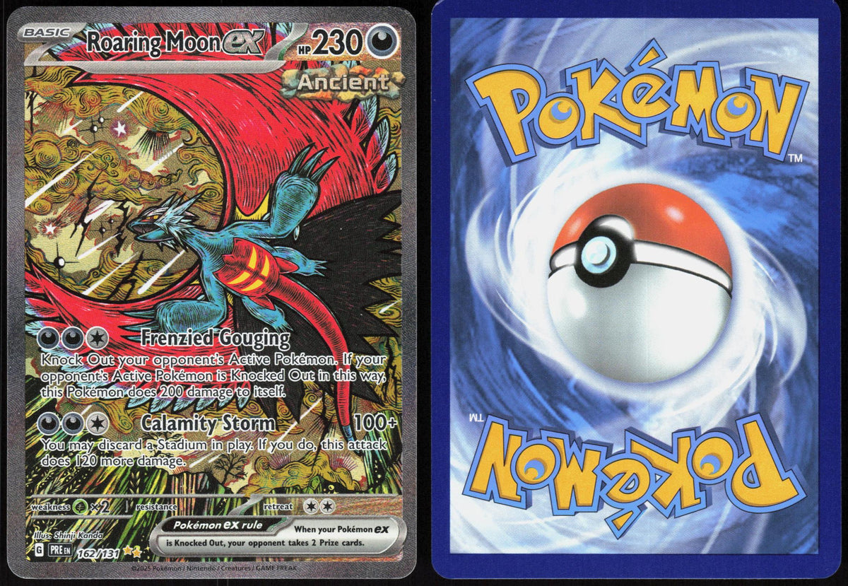 ROARING MOON EX 162/131 PRISMATIC EVOLUTIONS POKEMON HOLO LP