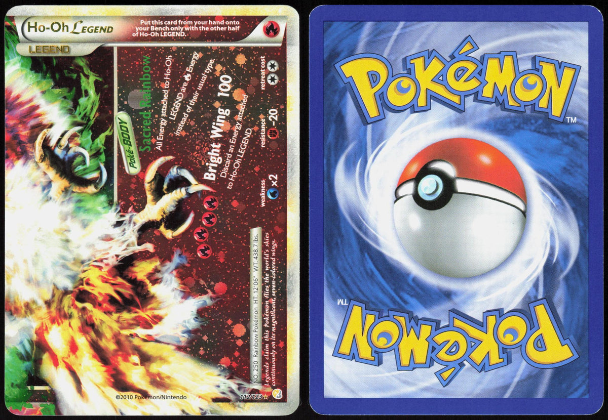 HO-OH LEGEND 112/123 HEARTGOLD & SOULSILVER POKEMON LEGEND HOLO LP