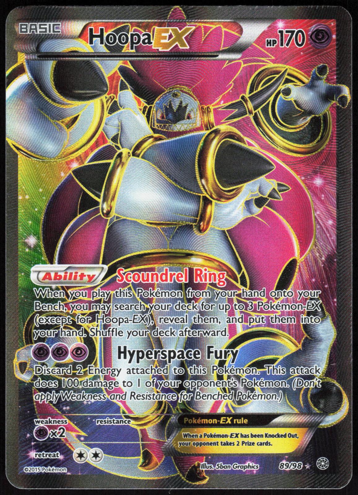 HOOPA EX 89/98 ANCIENT ORIGINS POKEMON ULTRA RARE HOLO NM