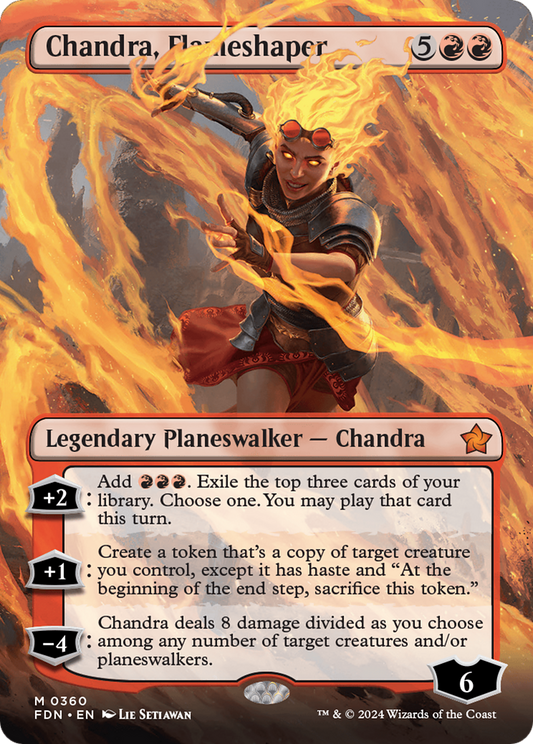 MAGIC: THE GATHERING  - Chandra, Flameshaper (Borderless) (FDN-360) - Foundations Foil