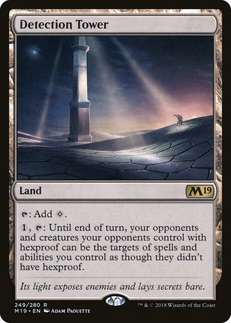 MAGIC: THE GATHERING  - Detection Tower (M19-249) - Core Set 2019 Foil