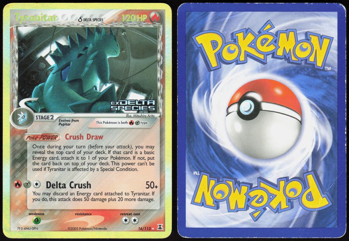 TYRANITAR Δ 16/113 DELTA SPECIES POKEMON RARE REVERSE HOLO HP