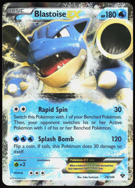 BLASTOISE EX 29/146 XY BASE SET POKEMON EX RARE HOLO LP