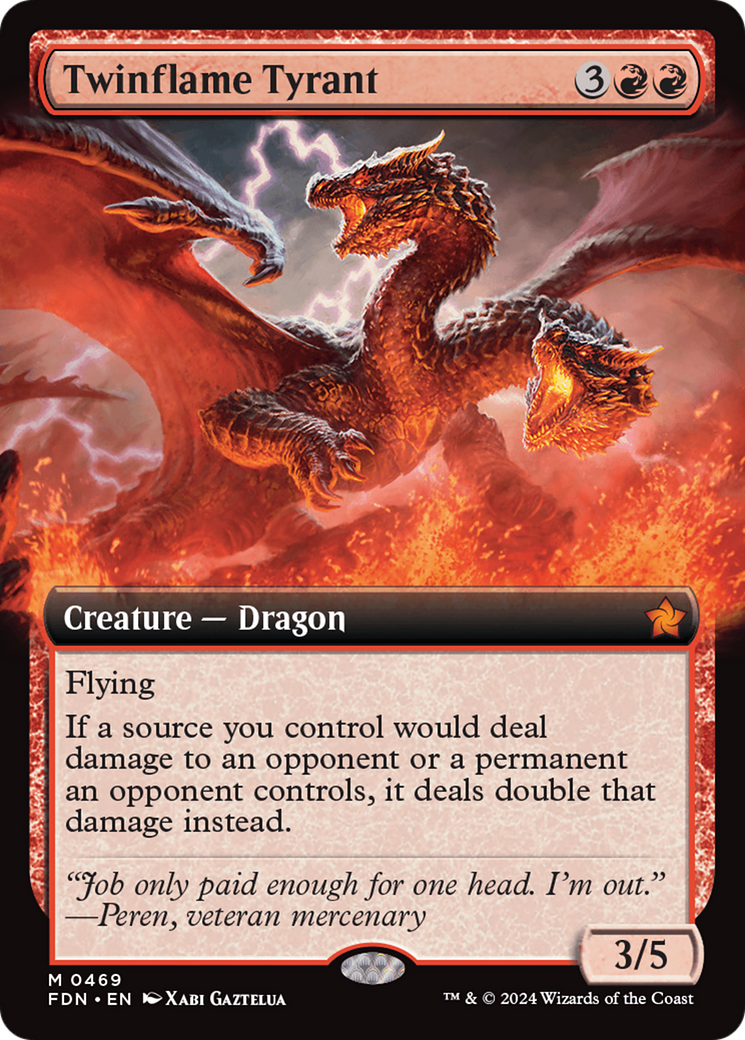 MAGIC: THE GATHERING  - Twinflame Tyrant (Extended Art) (FDN-469) - Foundations: (Extended Art)