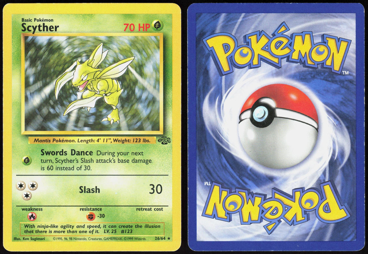 SCYTHER 26/64 JUNGLE POKEMON RARE UNLIMITED LP