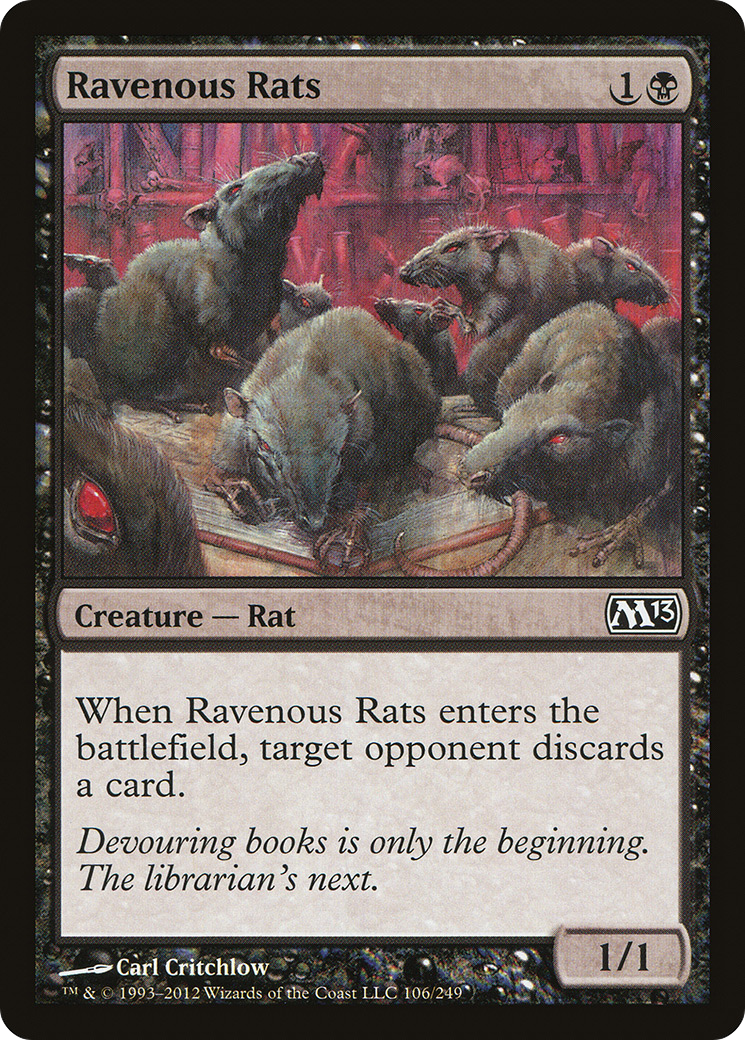 MAGIC: THE GATHERING  - Ravenous Rats (M13-106) - Magic 2013 Foil