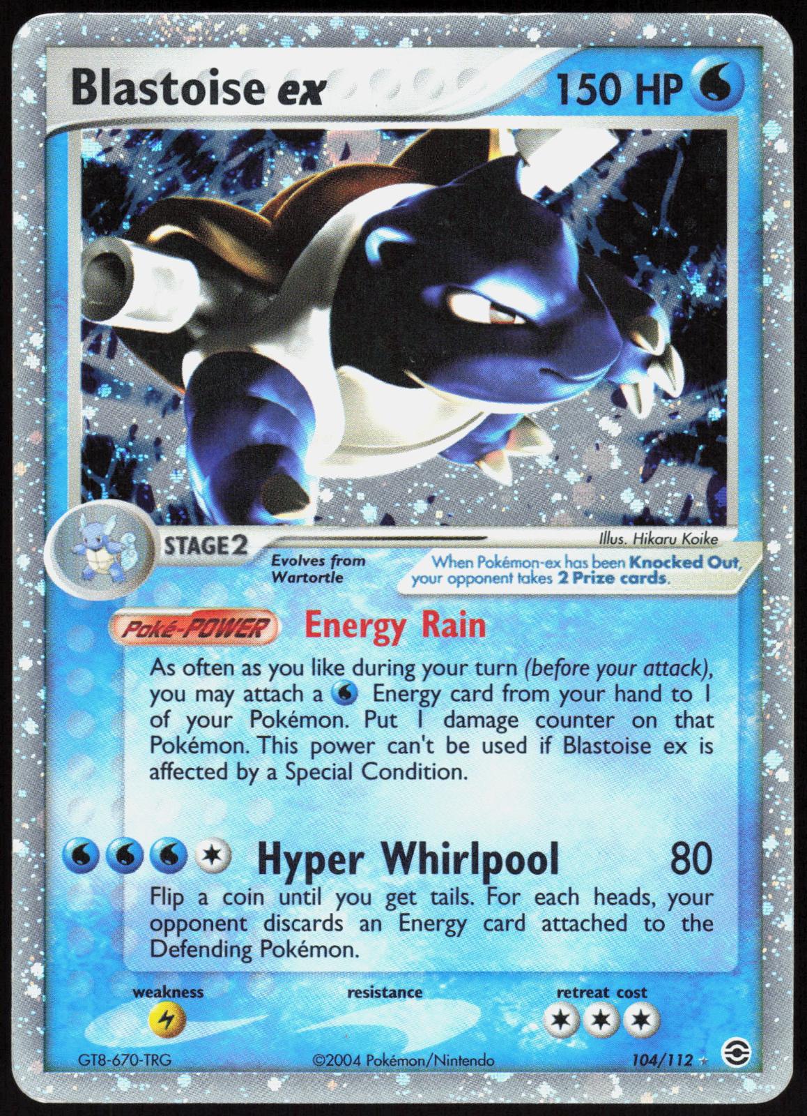 BLASTOISE EX 104/112 FIRERED & LEAFGREEN POKEMON EX RARE LP