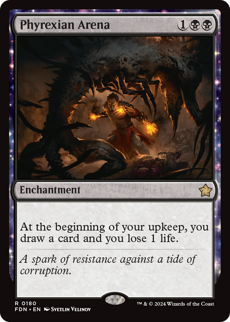 MAGIC: THE GATHERING  - Phyrexian Arena (FDN-180) - Foundations: (enchantment) Foil