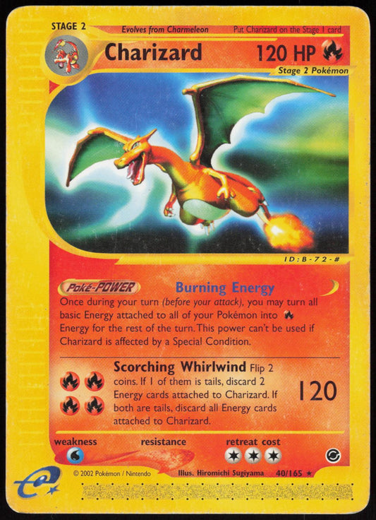 CHARIZARD 40/165 EXPEDITION BASE SET POKEMON RARE HP