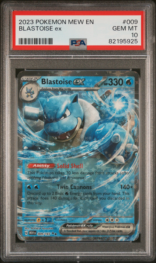 BLASTOISE EX 009/165 PSA 10 151 POKEMON