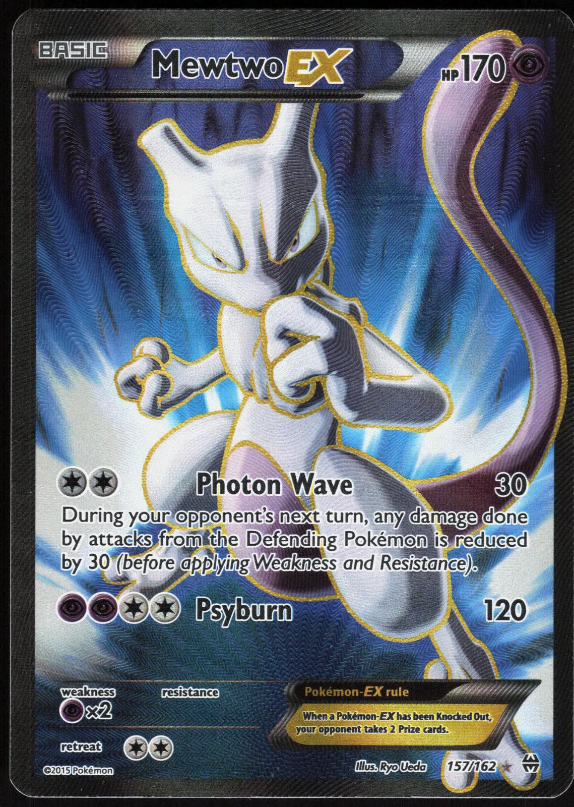 MEWTWO EX 157/162 BREAKTHROUGH POKEMON ULTRA RARE LP