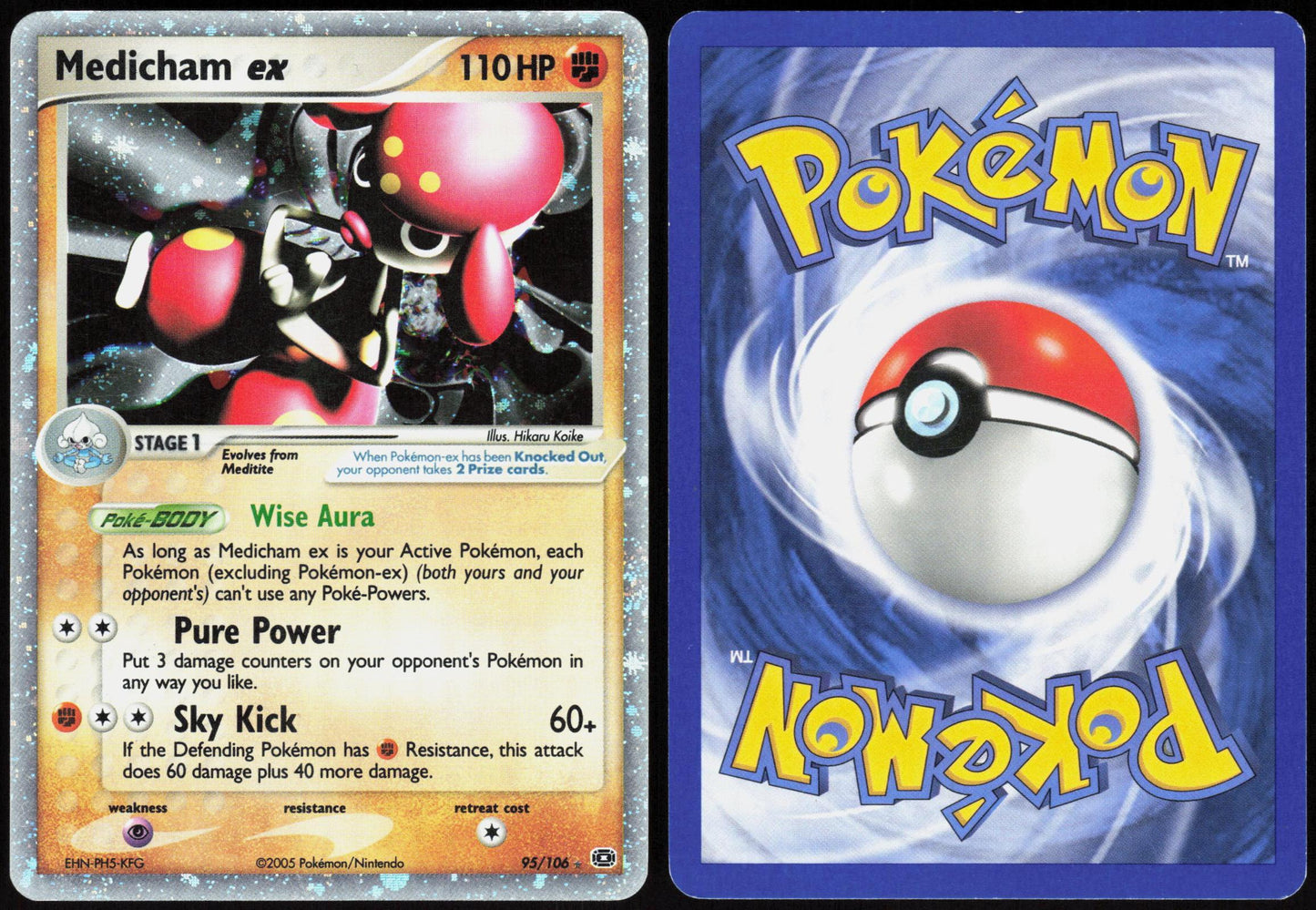 MEDICHAM EX 95/106 EMERALD POKEMON EX RARE LP
