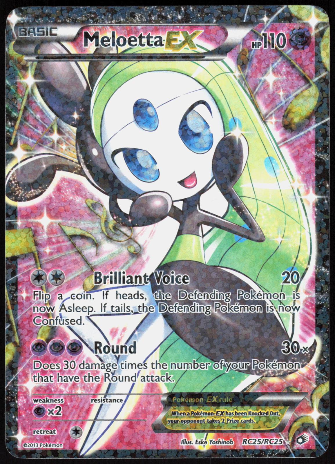 MELOETTA EX (FULL ART) RC25/RC25 LEGENDARY TREASURES POKEMON HOLO LP
