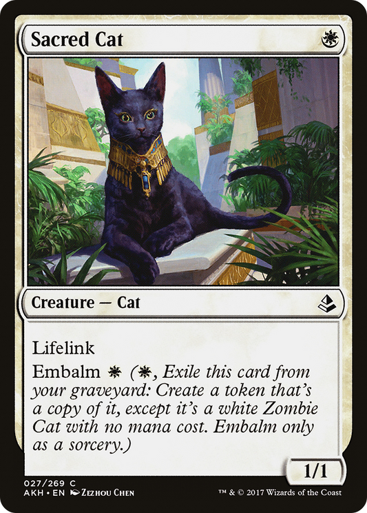 MAGIC: THE GATHERING  - Sacred Cat (AKH-027) - Amonkhet Foil