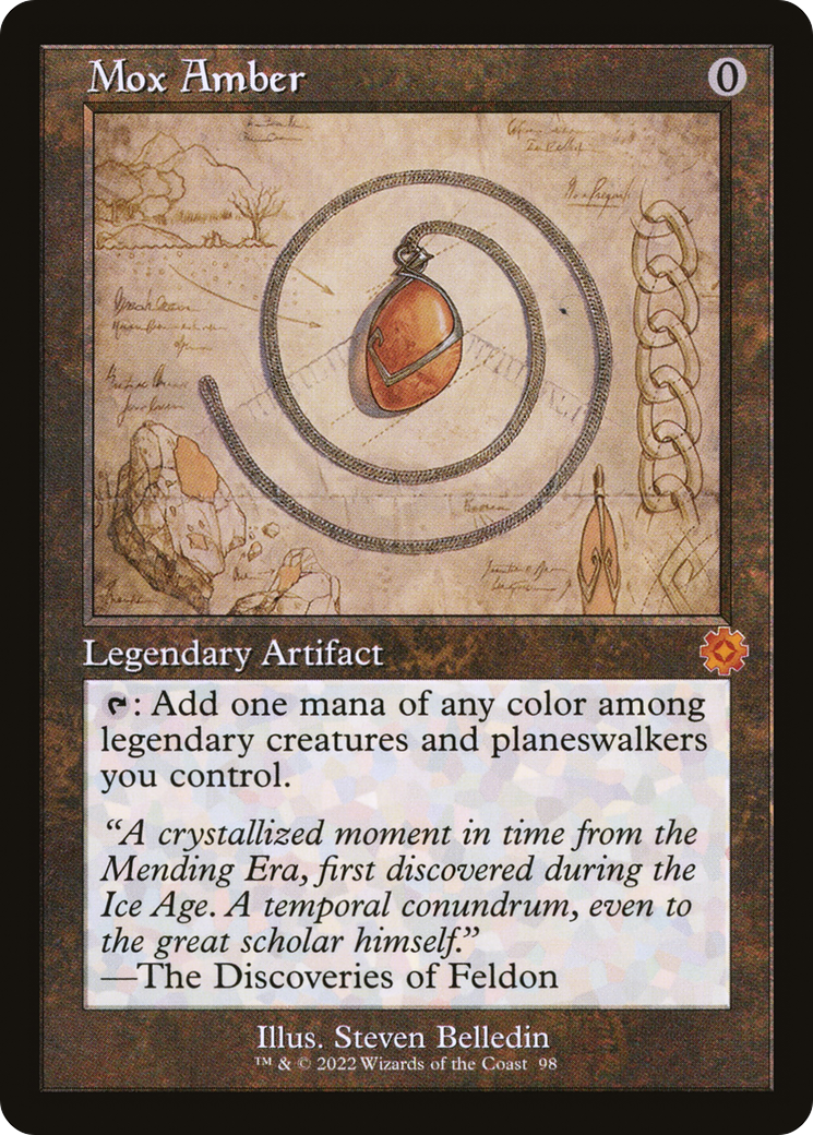 MAGIC: THE GATHERING  - Mox Amber (Schematic) (BRR-098) - The Brothers' War Retro Artifacts Foil