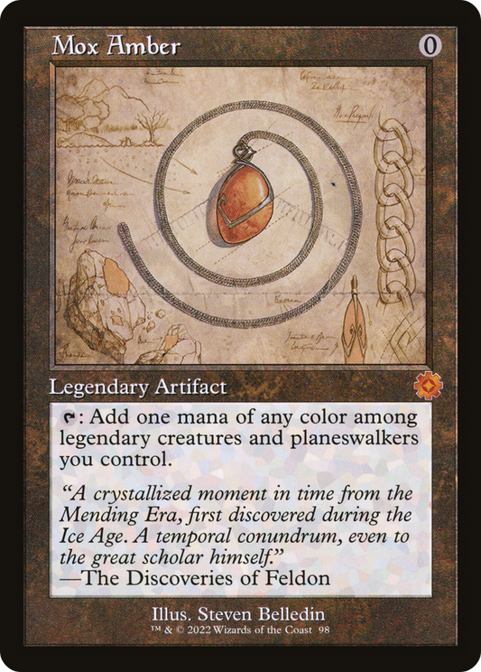 MAGIC: THE GATHERING  - Mox Amber (Schematic) (BRR-098) - The Brothers' War Retro Artifacts Foil