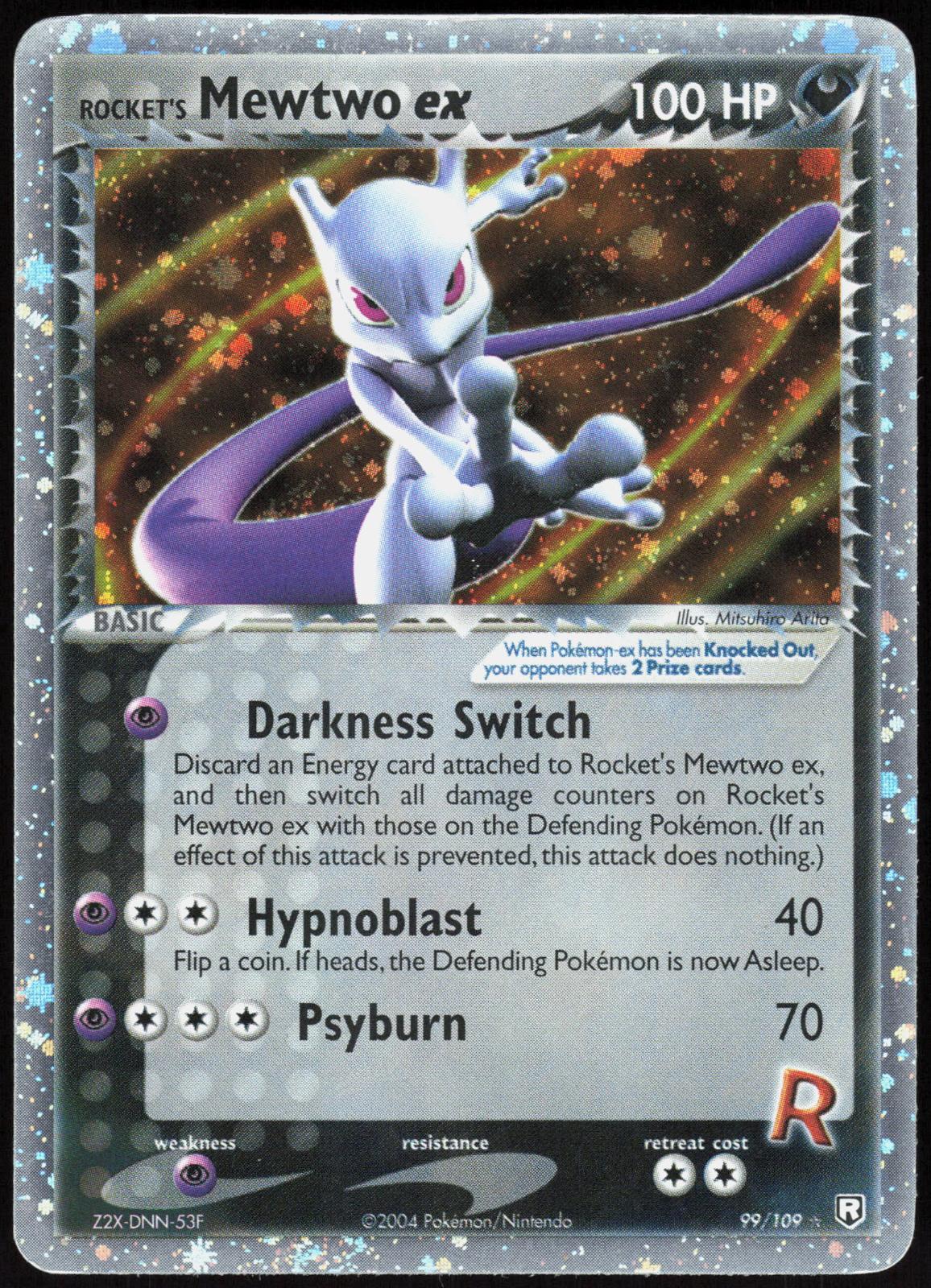 ROCKET'S MEWTWO EX 99/109 TEAM ROCKET RETURNS POKEMON EX RARE LP