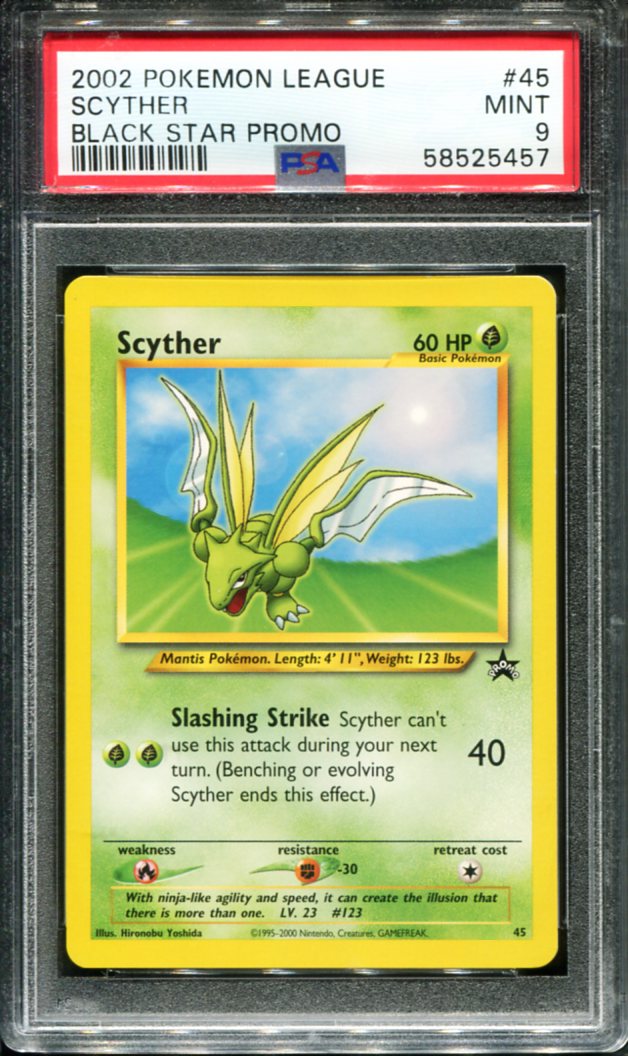 SCYTHER 45 PSA 9 LEAGUE PROMO BLACK STAR POKEMON