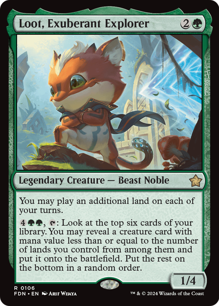 MAGIC: THE GATHERING  - Loot, Exuberant Explorer (FDN-106) - Foundations Foil