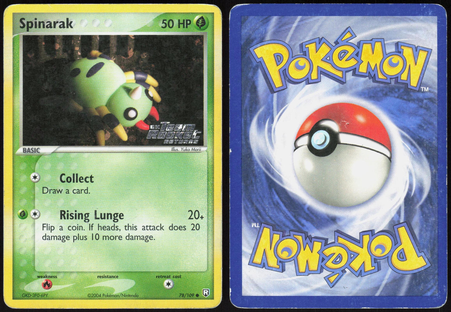 SPINARAK 78/109 TEAM ROCKET RETURNS POKEMON COMMON REVERSE HOLO HP