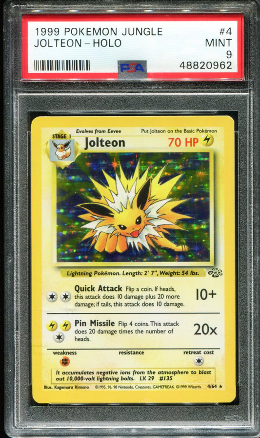 JOLTEON HOLO 4/64 PSA 9 JUNGLE POKEMON