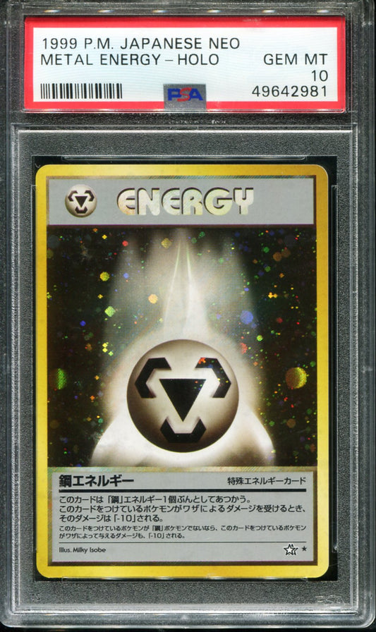 POKEMON TCG - METAL ENERGY HOLO PSA 10 NEO POKEMON JAPANESE
