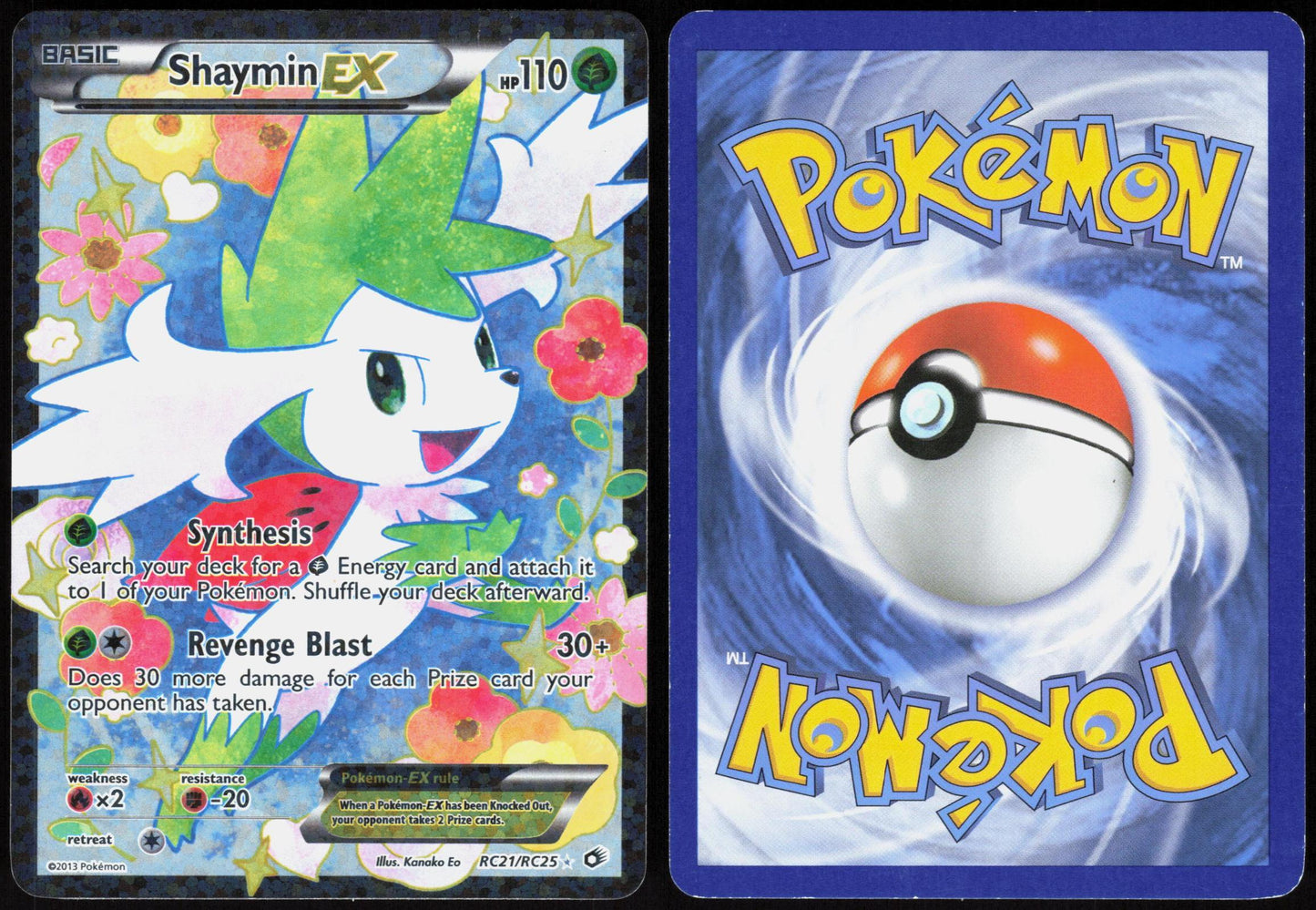 SHAYMIN EX (FULL ART) RC21/RC25 LEGENDARY TREASURES: POKEMON LP