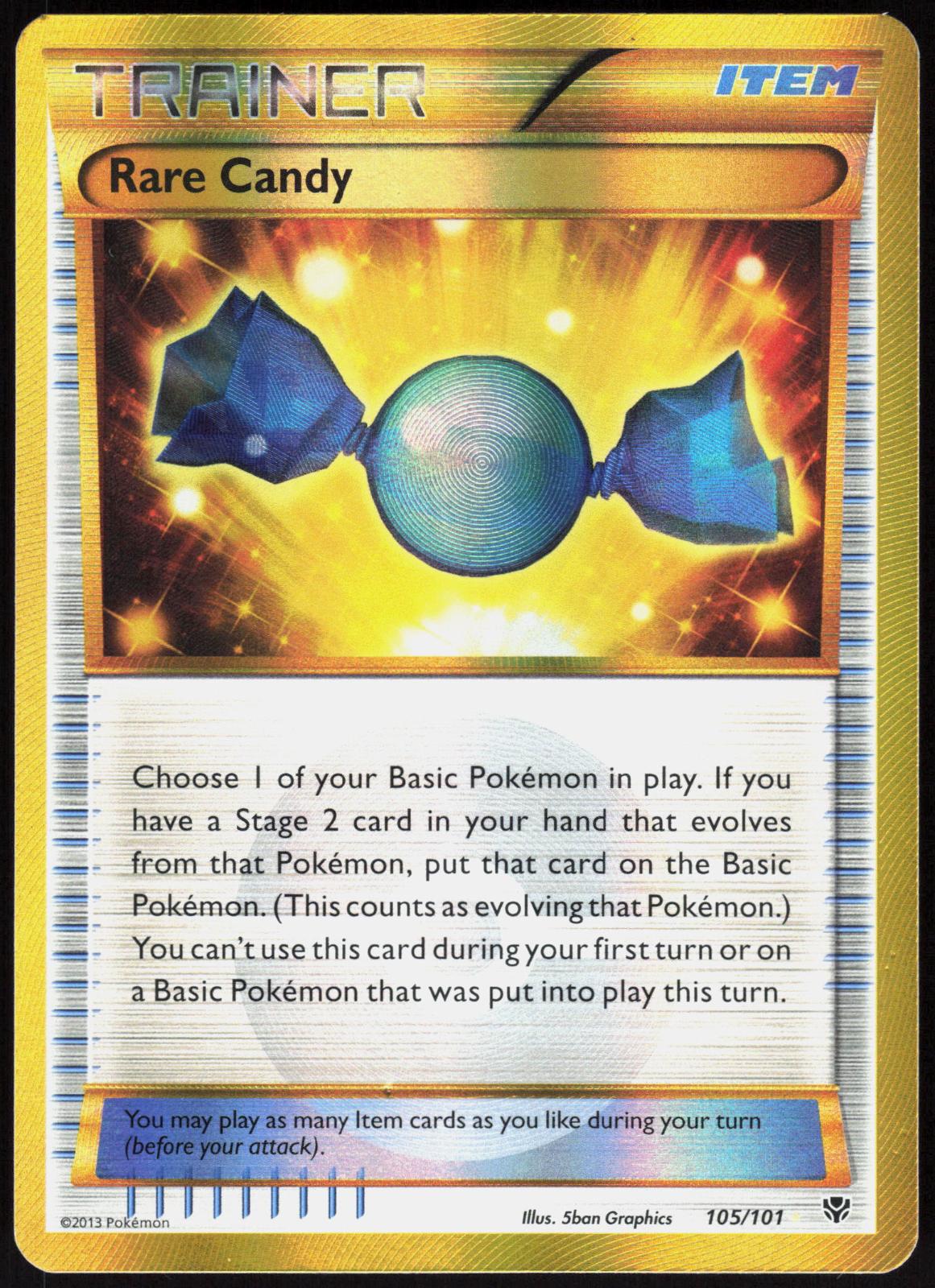 RARE CANDY 105/101 PLASMA BLAST POKEMON SECRET RARE LP
