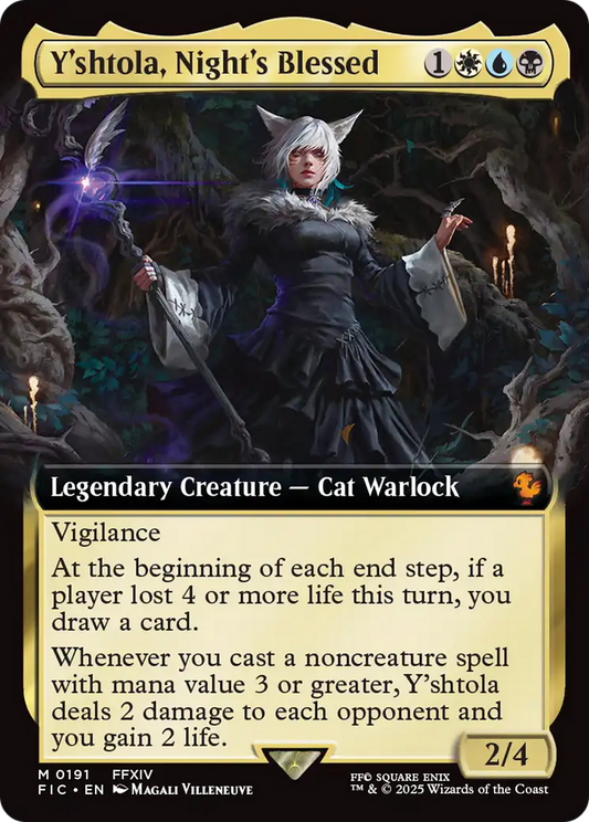 MAGIC: THE GATHERING  - Y'shtola, Night's Blessed (Extended Art) (FIC-191) - Commander: FINAL FANTASY: (Extended Art) Foil