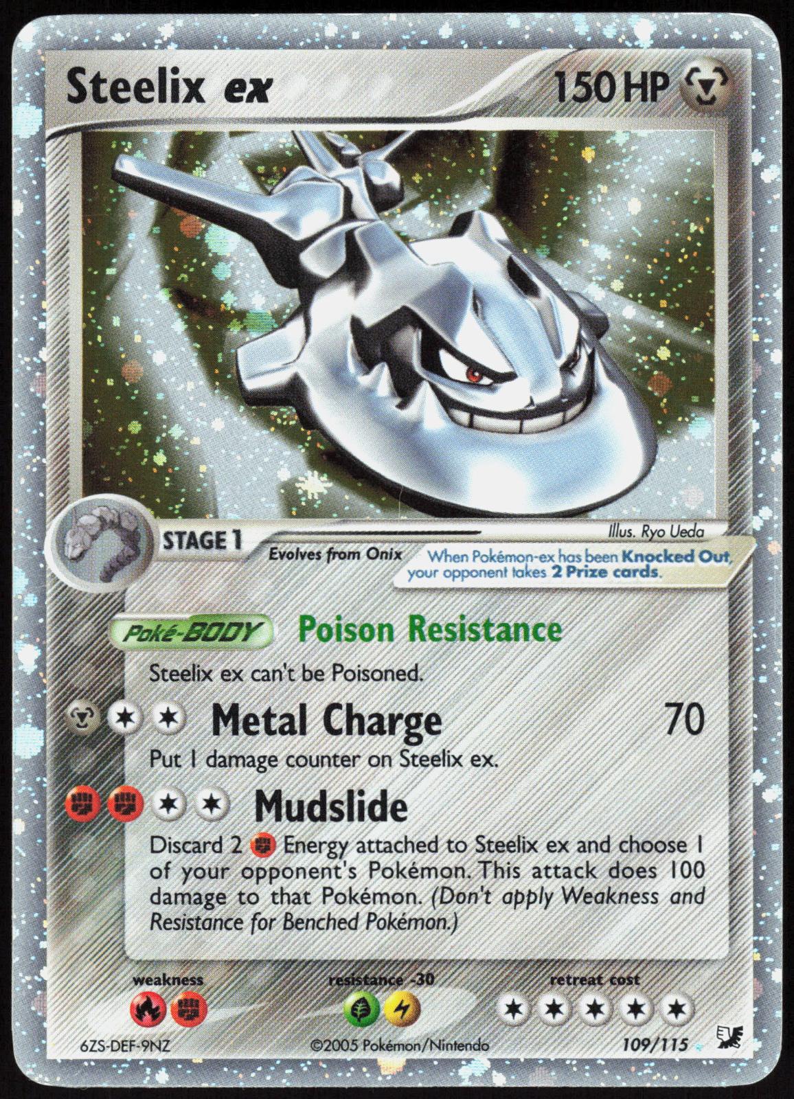 STEELIX EX 109/115 UNSEEN FORCES POKEMON EX RARE HOLO LP