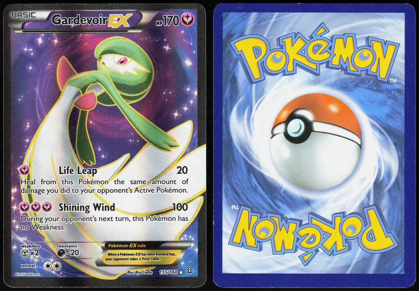 GARDEVOIR EX 155/160 PRIMAL CLASH POKEMON ULTRA RARE HOLO LP