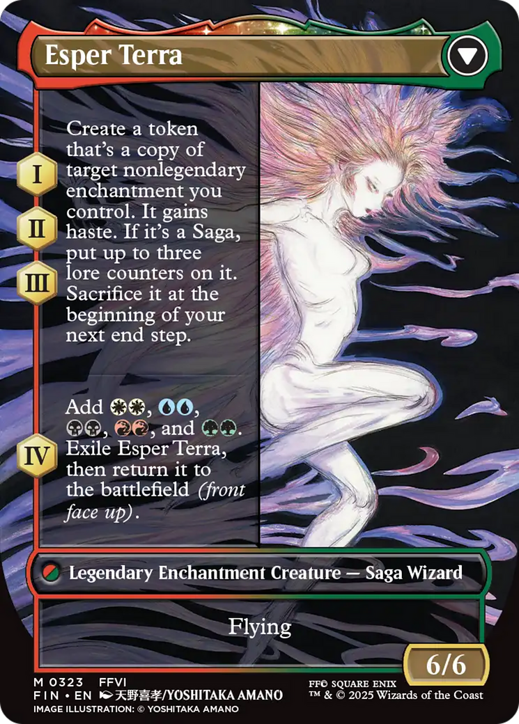 MAGIC: THE GATHERING  - Terra, Magical Adept (Borderless) (FIN-323) - FINAL FANTASY: (enchantment) Foil