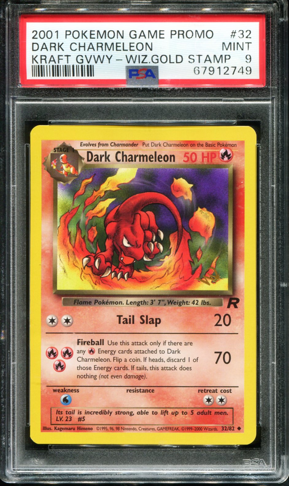 DARK CHARMELEON 32 PSA 9 KRAFT GIVEAWAY GAME PROMO POKEMON