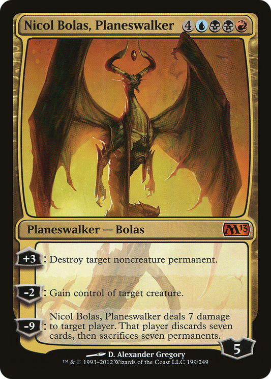 MAGIC: THE GATHERING  - Nicol Bolas, Planeswalker (M13-199) - Magic 2013