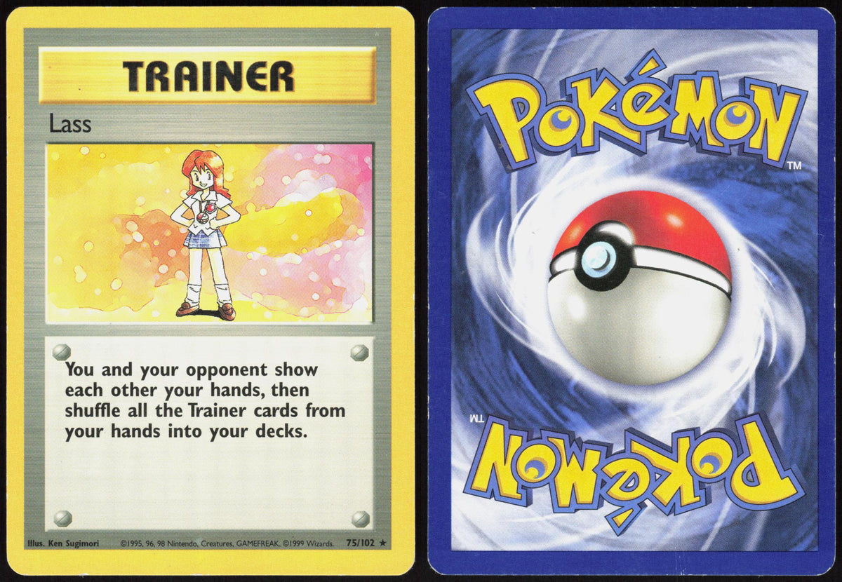 LASS 75/102 BASE SET UNLIMITED POKEMON RARE HP