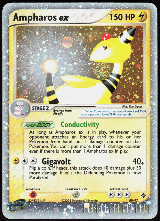 AMPHAROS EX 89/97 DRAGON POKEMON EX RARE HOLO LP