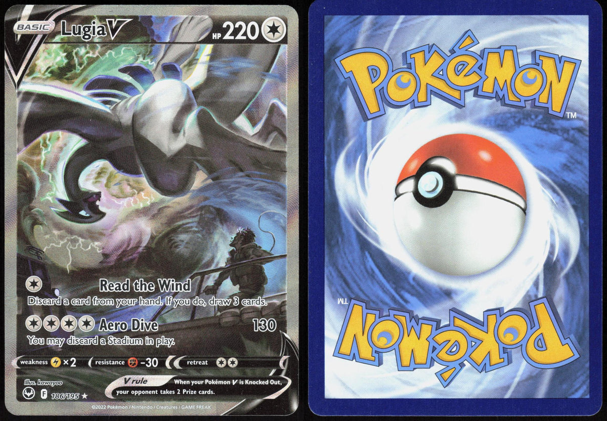 LUGIA V 186/195 SILVER TEMPEST POKEMON ULTRA RARE HOLO MP