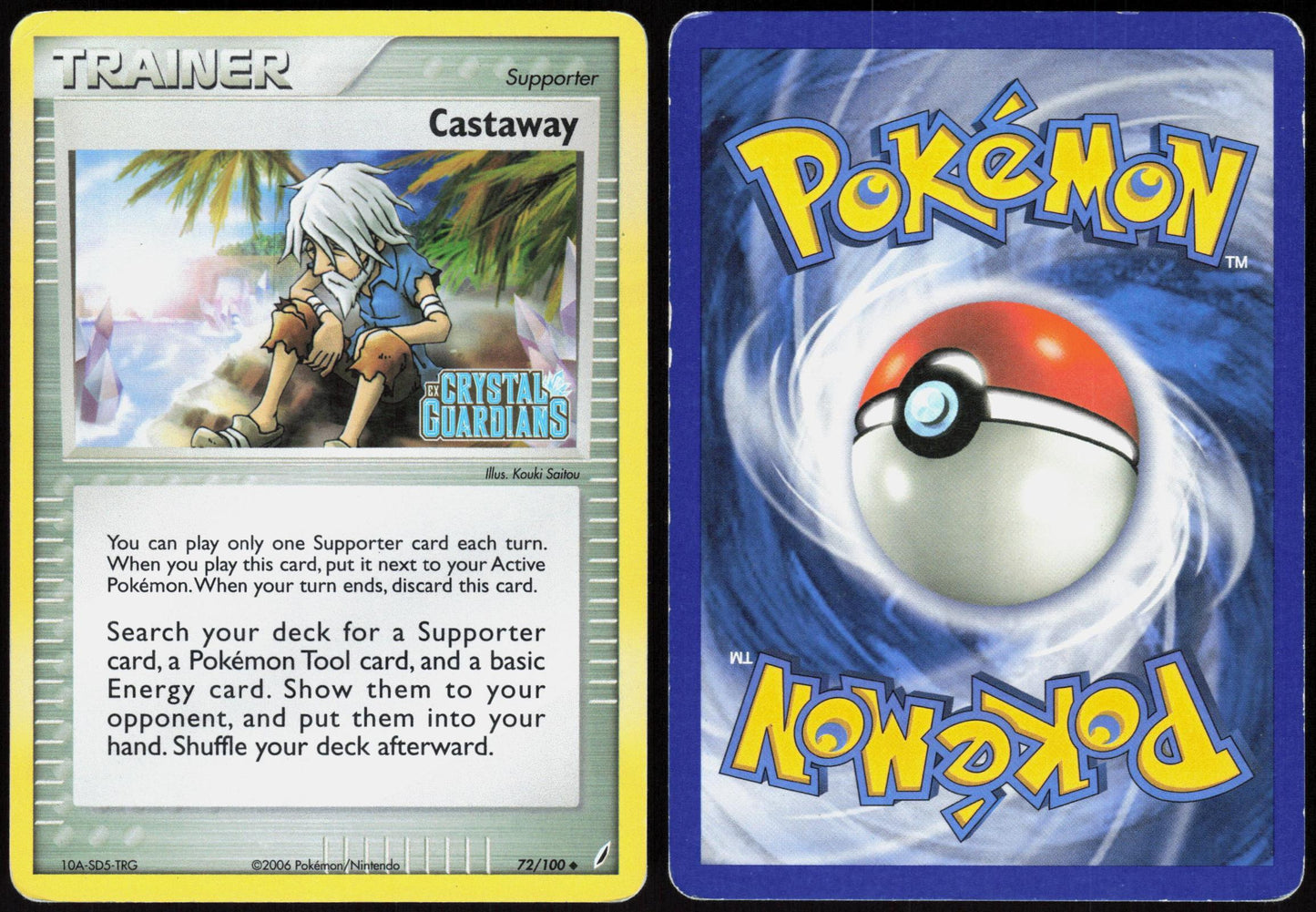 CASTAWAY 72/100 CRYSTAL GUARDIANS POKEMON UNCOMMON REVERSE HOLO MP