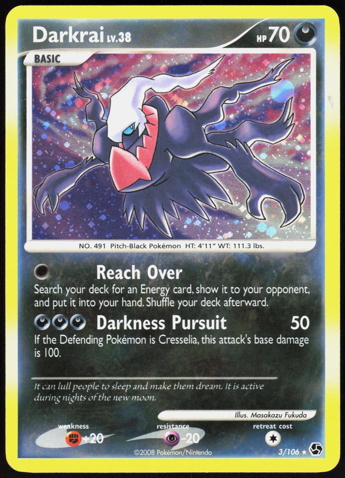 DARKRAI 3/106 GREAT ENCOUNTERS POKEMON RARE HOLO LP