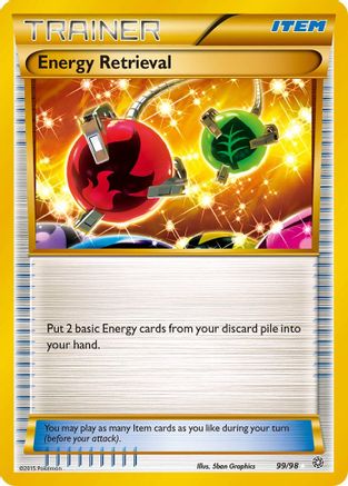 POKEMON TCG - Energy Retrieval 099/98 XY  Ancient Origins - Secret Rare